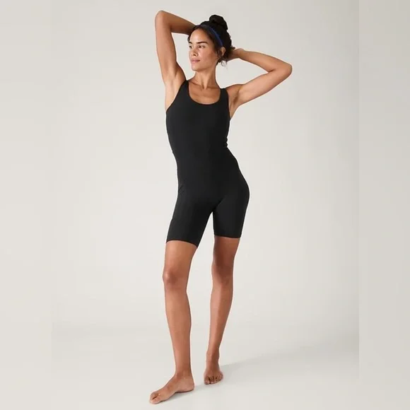 NWOT! Athleta Salutation Bike Suit Shortie, SZ Small, Black. - Picture 1 of 9